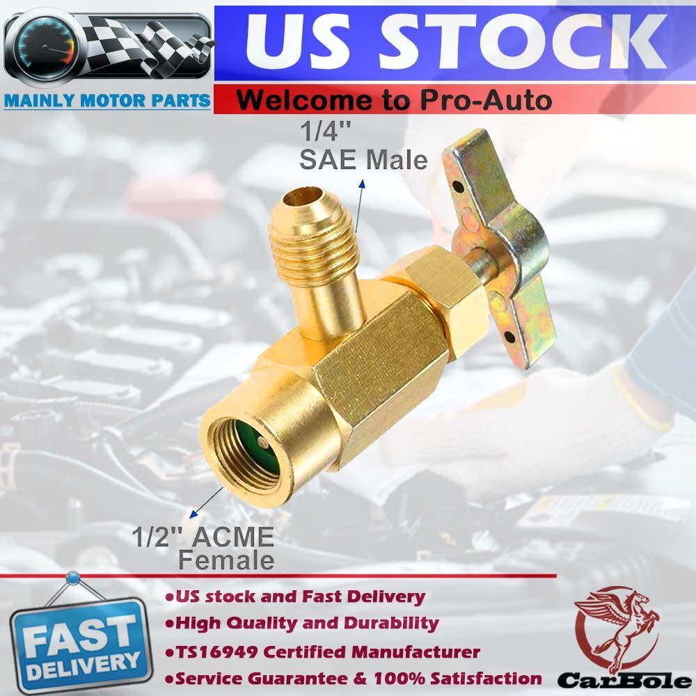 Can Tap Valve Dispenser Opener Recharge Tank Adapter 1/4SAE hose Self Seal