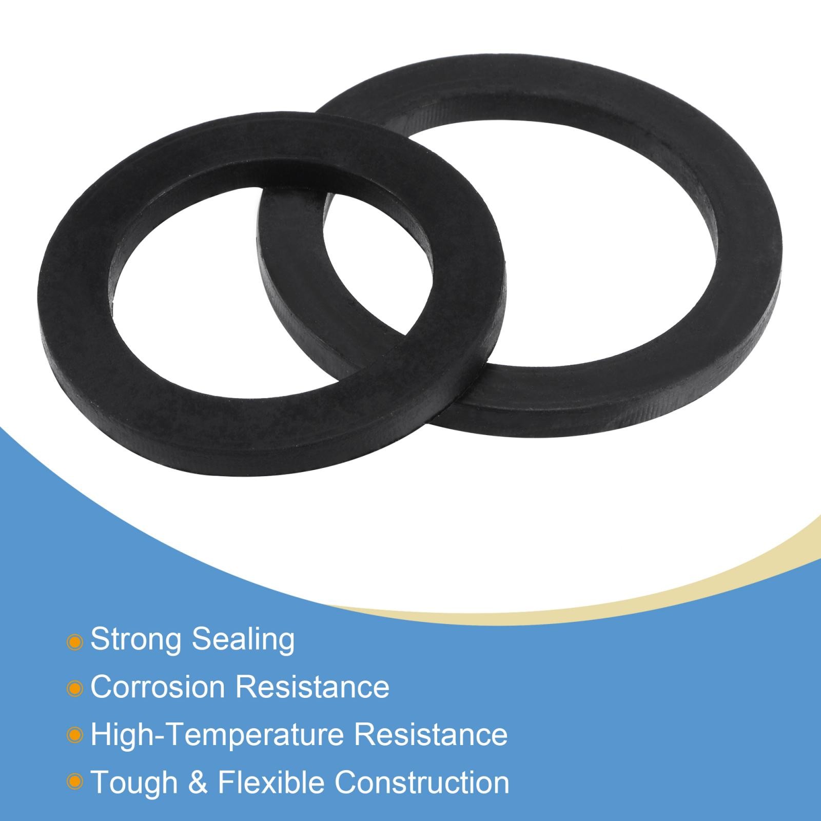 Rubber Flat Washers 35mm 40mm OD 24mm 30mm ID 3mm Thick Black 20in1 Set