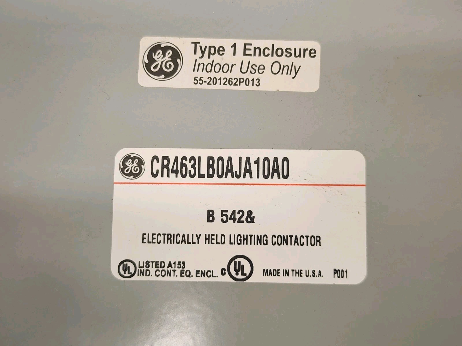 GE Electrically Held Lighting Contactor CR460B.