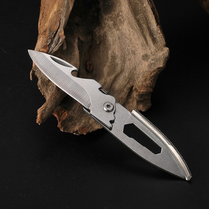 Mini Multifunctional Assisted Opening Pocket Knife/Bottle opener Keychain Knife