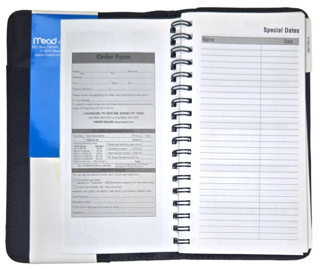 Mead Undated Weekly Planner, 3-3/4″ X 6-7/8″