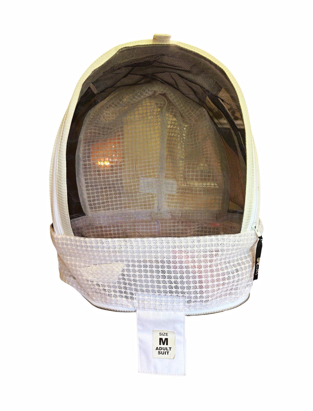 Beekeeping Veil Mesh Protective Hood w/ Zipper, Size M Adult Suit