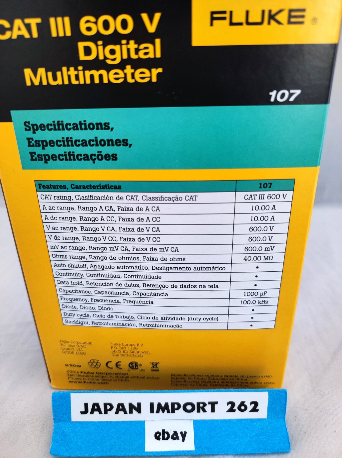 Fluke 107 AC DC Current Handheld Digital Multimeter 4367953