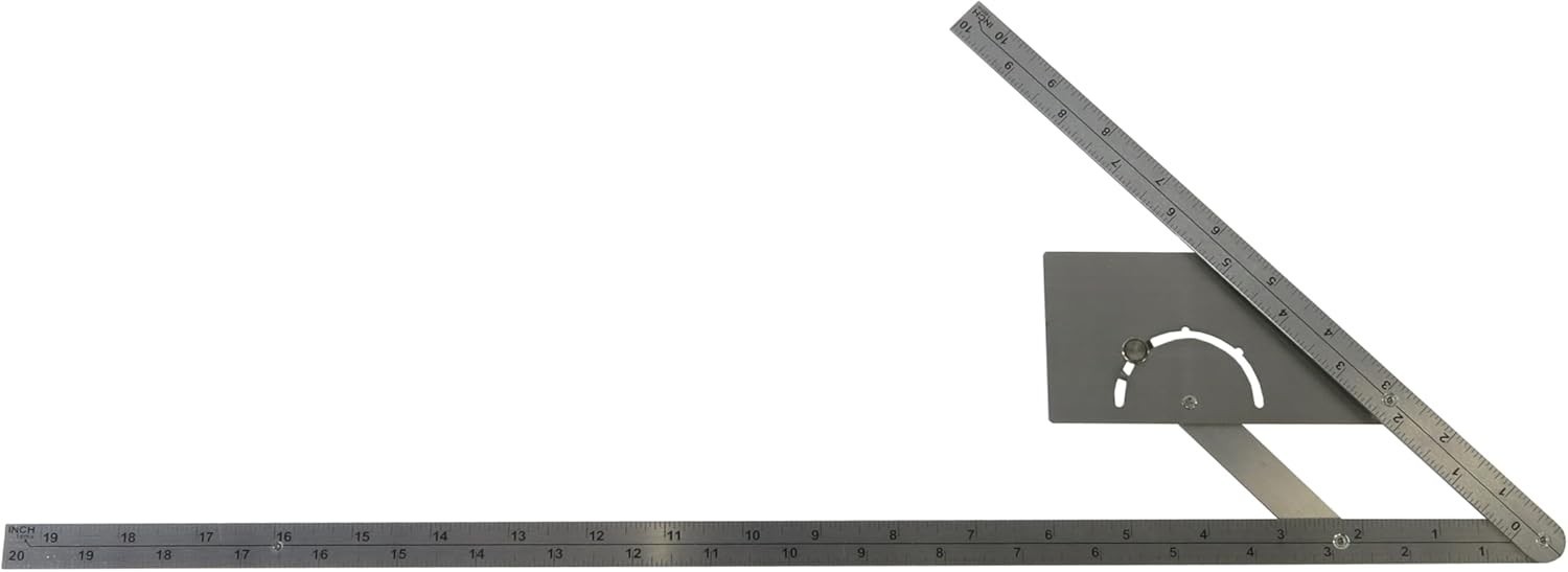 Angle Finder IV, Stainless Steel Protractor 0-180 degrees, Measures inside or ou
