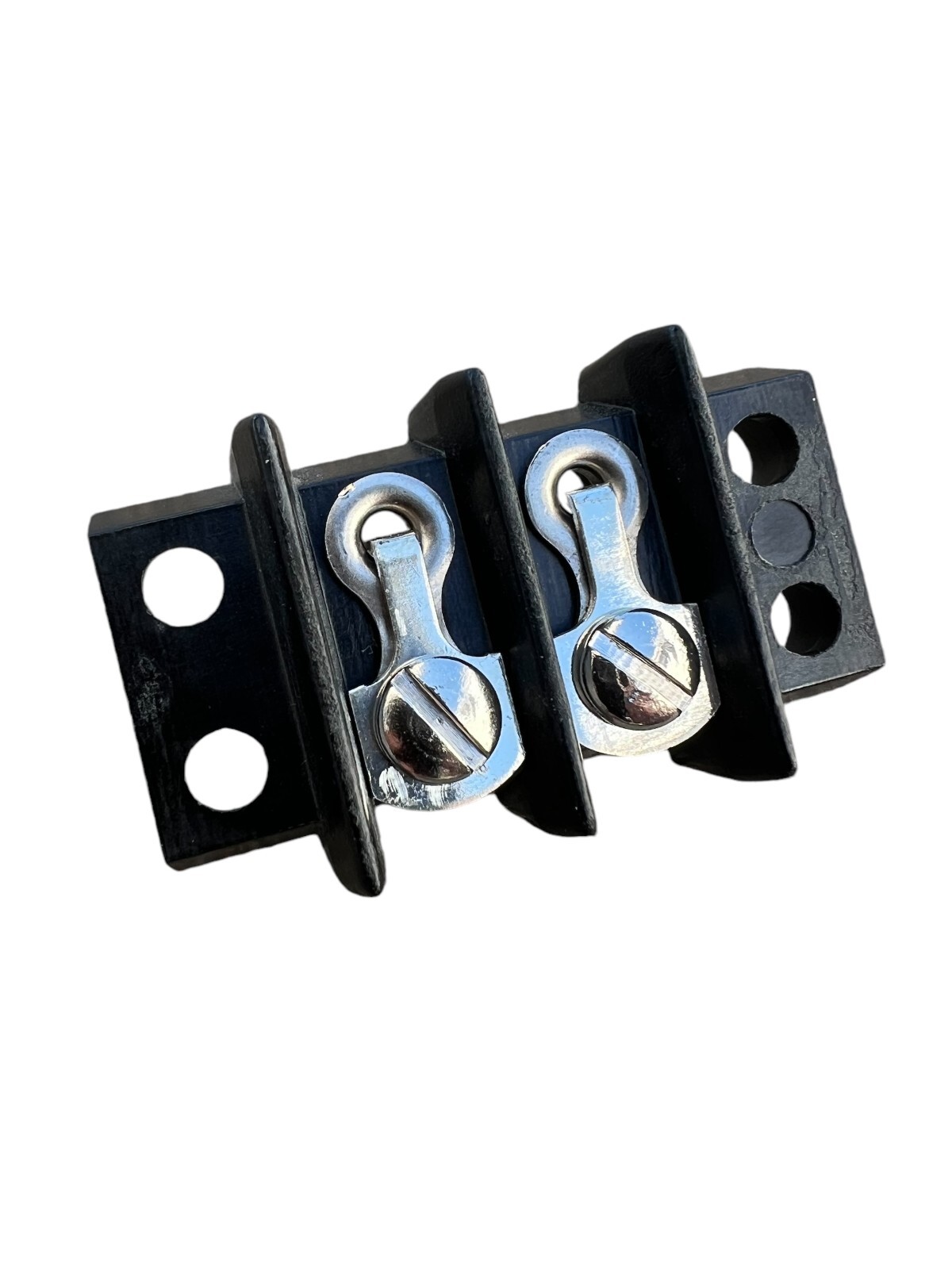 Barrier Strip Dual Barriers 2 Position Terminal CINCH Black 2 Screw Connectors