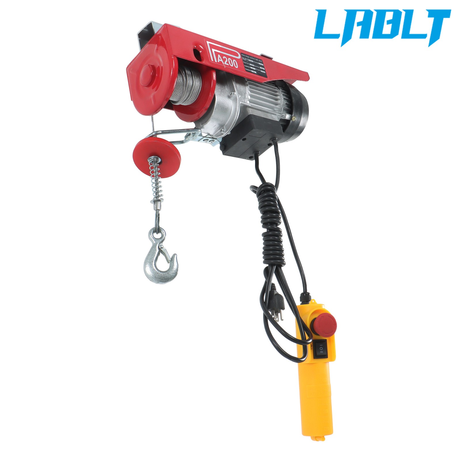 LABLT PA200 Mini Electric Hoist 440lbs/200kg 6.6ft/2m Wired Remote Control
