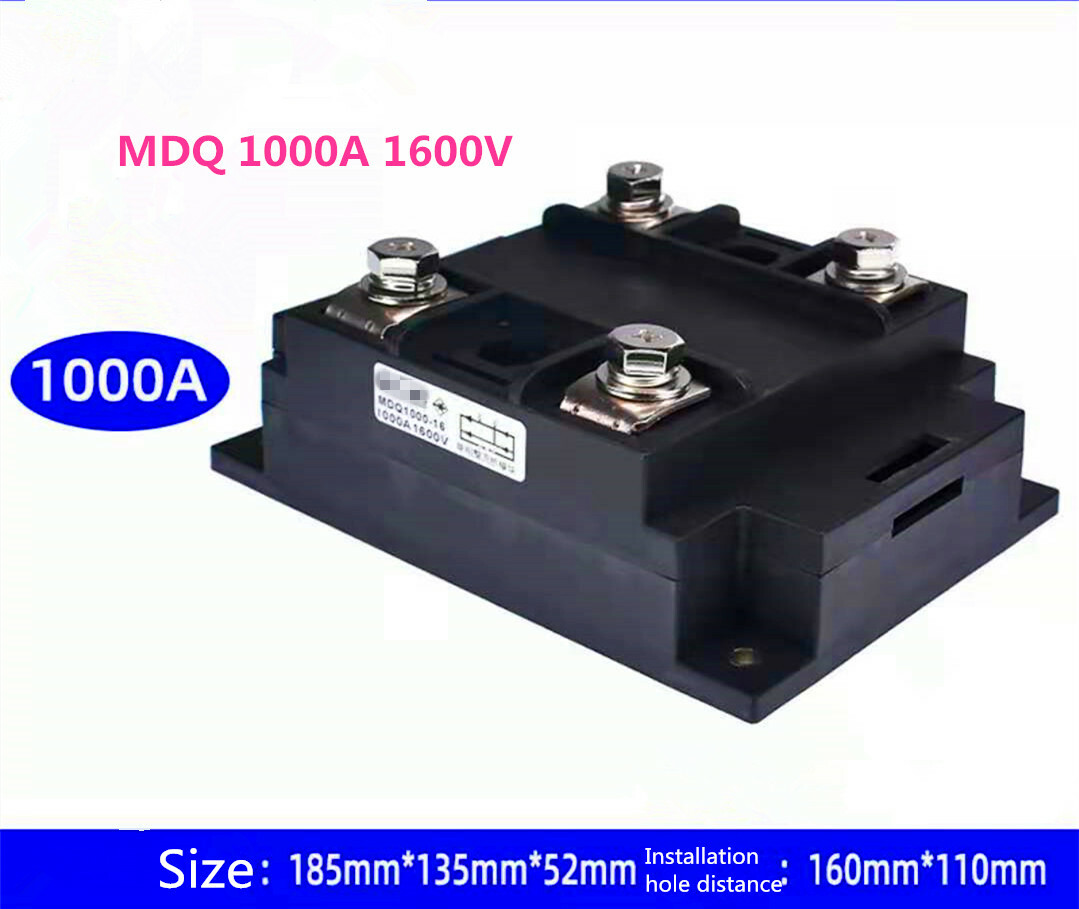 1Pc MDQ100A/200A/300A/400A/500A/1000A 1600V Single Phase Diode Bridge Rectifier