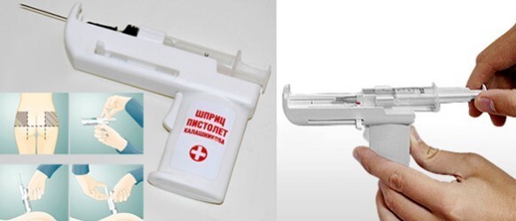 Refillable Auto Self-administered injector gun for syringes 5ml less pain