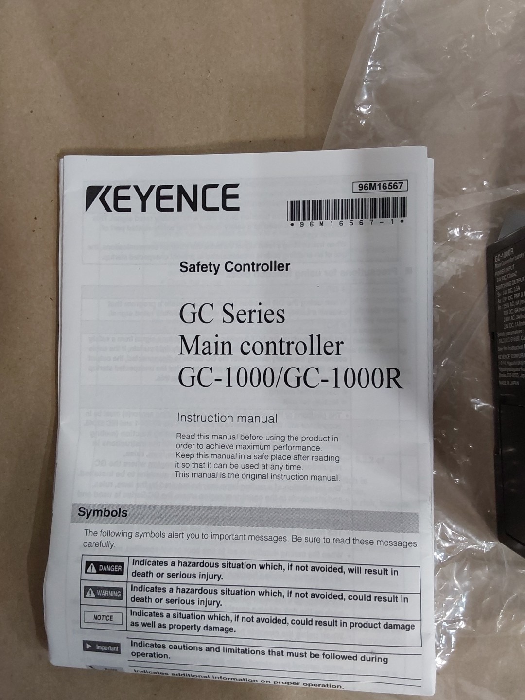 Keyence GC-1000R Safety Main Controller Relay Output