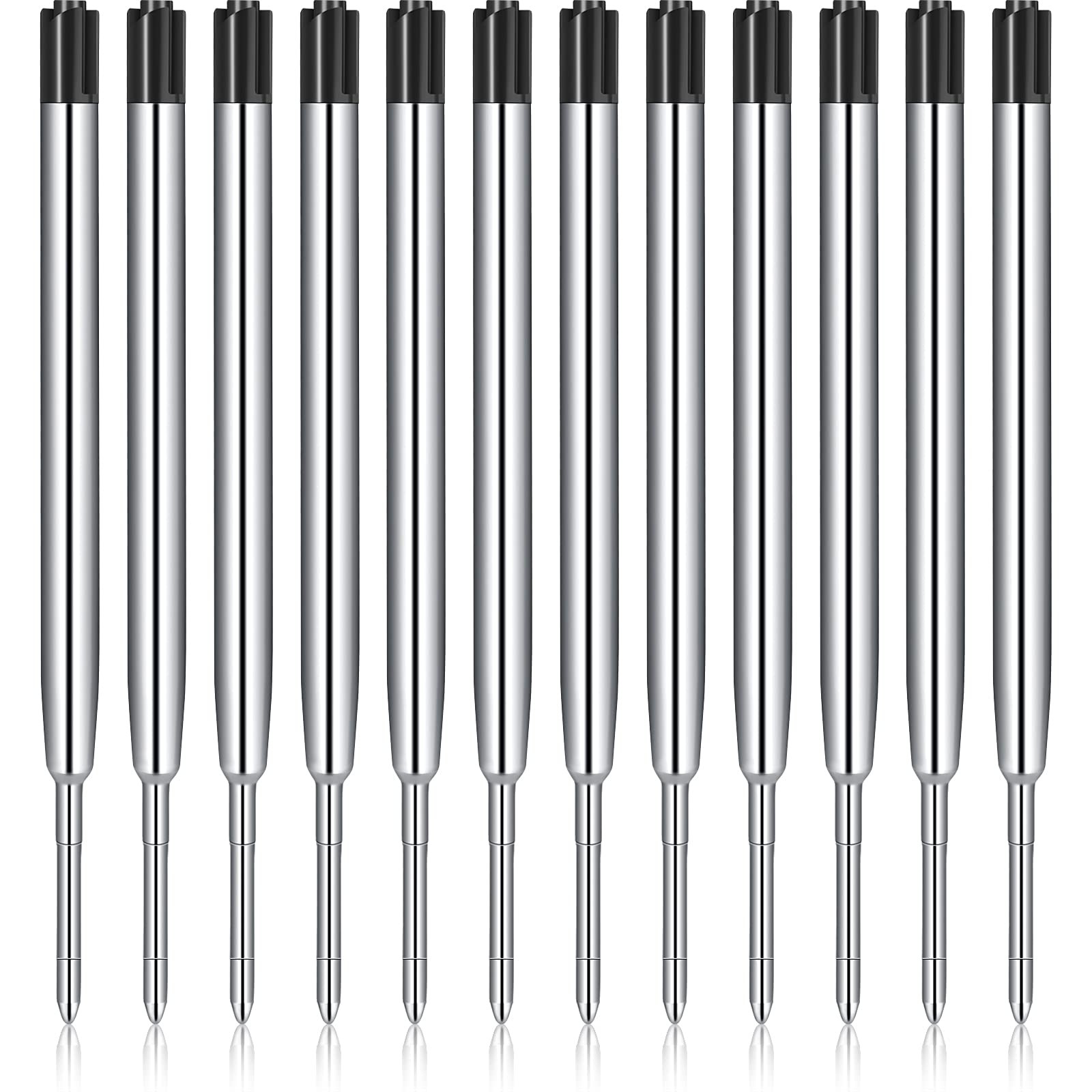 12 Pieces Pen Refills Black Ink 1.0mm Medium 12 Count (Pack of 1),