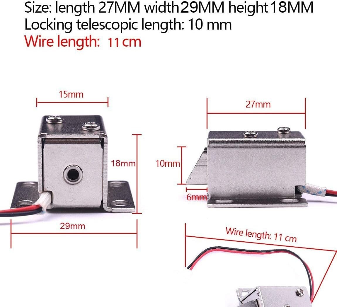 Slim 12V Electromagnetic Magnetic Lock for Secure Cabinets & Fire Doors