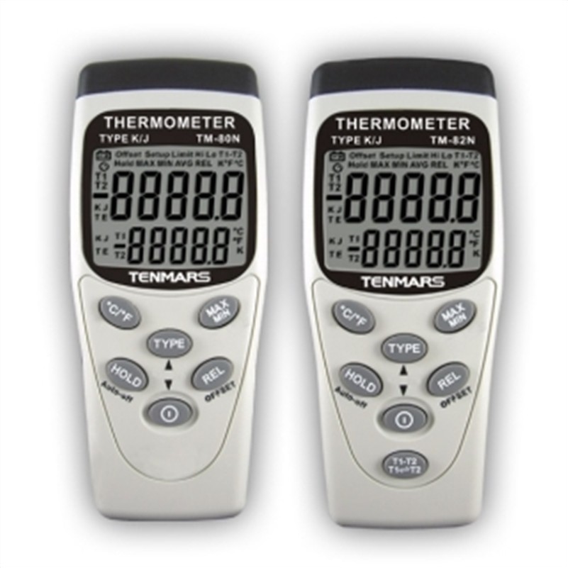 Tenmars Thermometer New Max/Min/Avg/Hold Function Keys K/J Type TM-80N Single rv