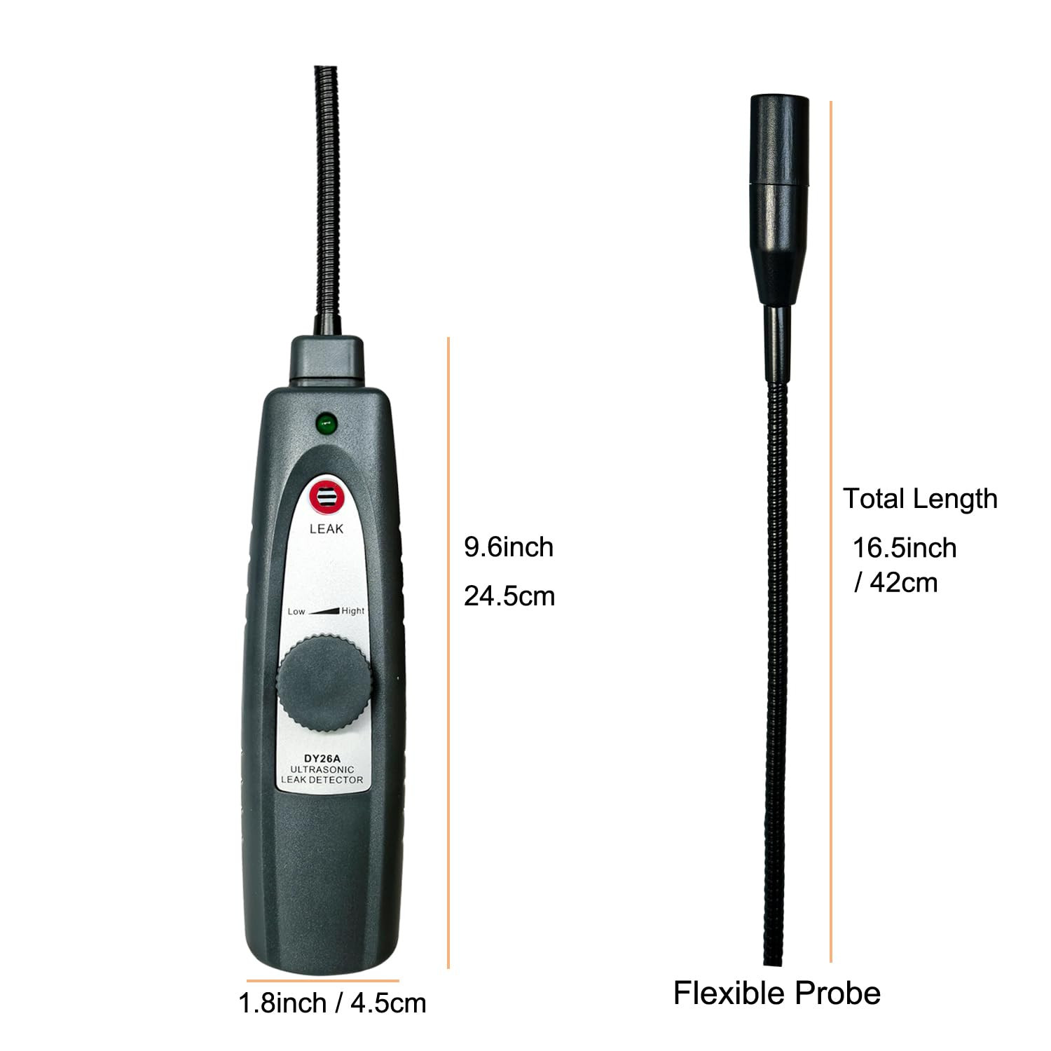 Ultrasonic Leak Detector for Hvac/Automotive/Industrial Use | 38-42Khz Frequency