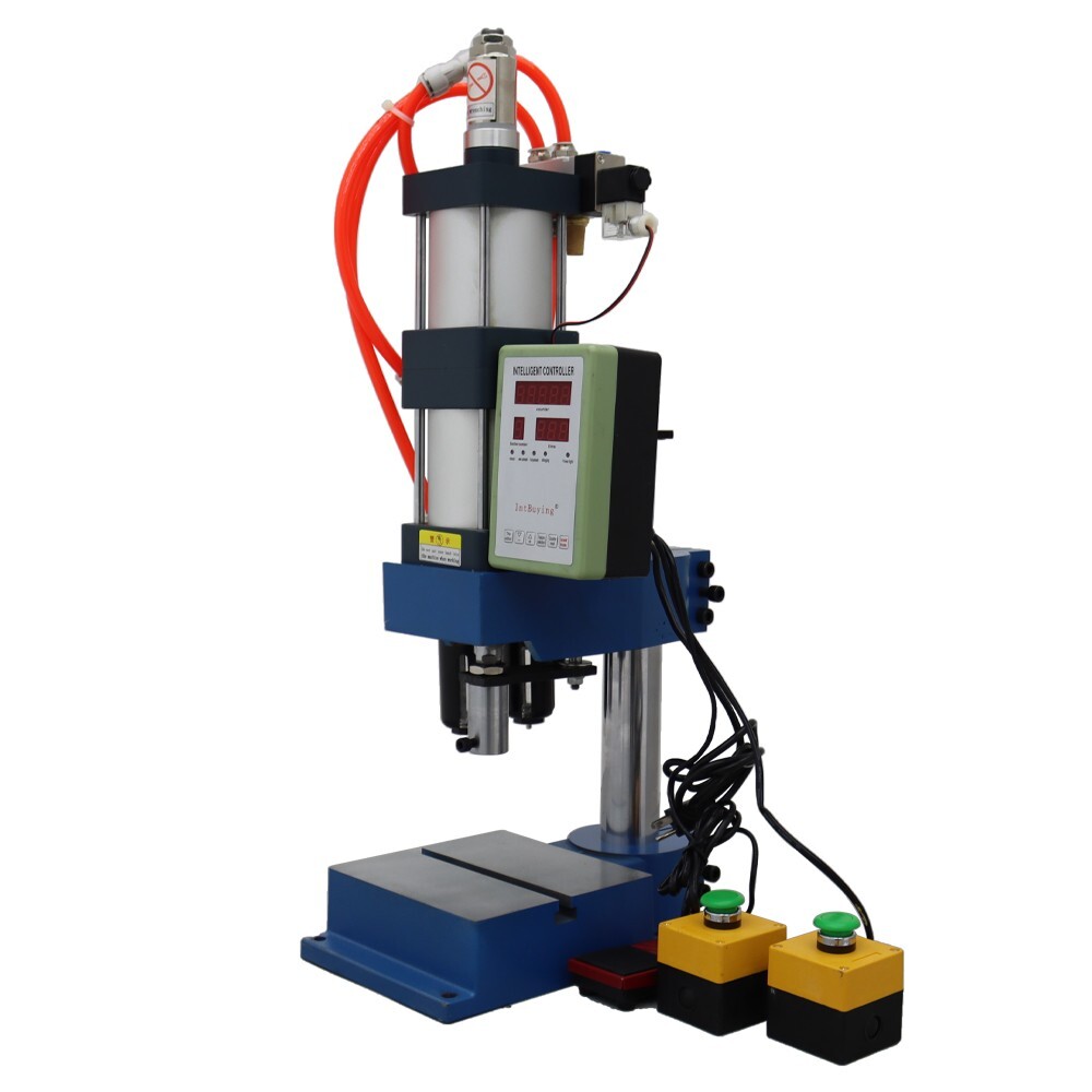 2205Lbs Pneumatic Punch Press Machine Hole Puncher 110V 3.9-1.9in Two Controller