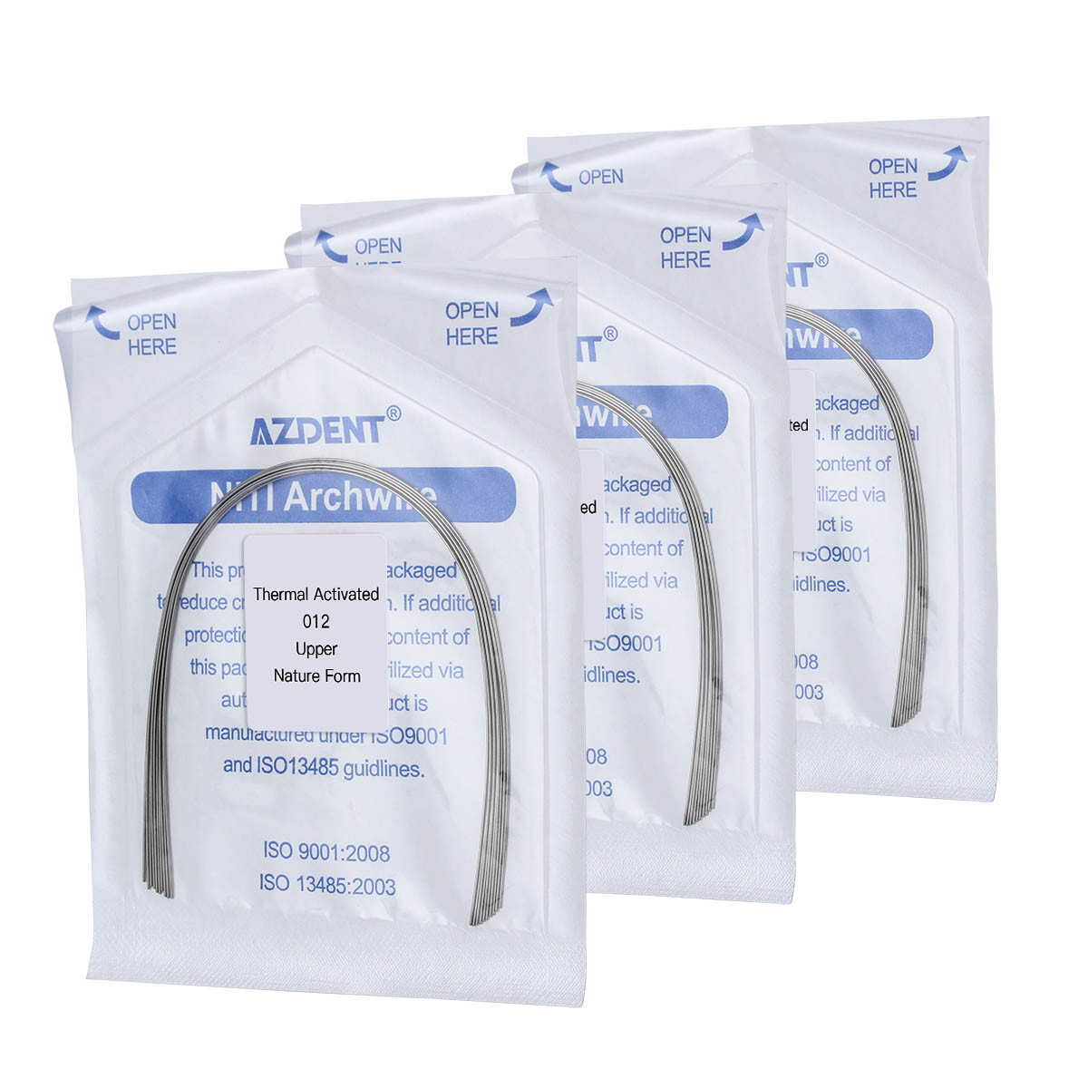Dental Orthodontics Heat Thermal Activated Niti Arch Wire Ovoid/Nature AZDENT