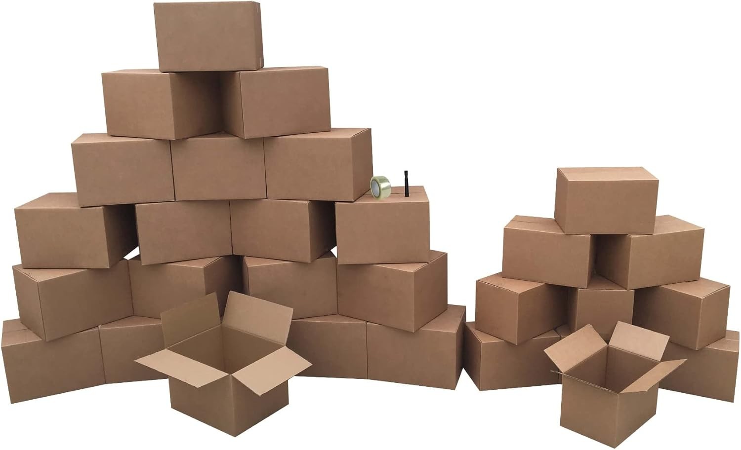 2 Room Economy Kit- 30 Moving Boxes, Bubble Roll, & Packing Tape