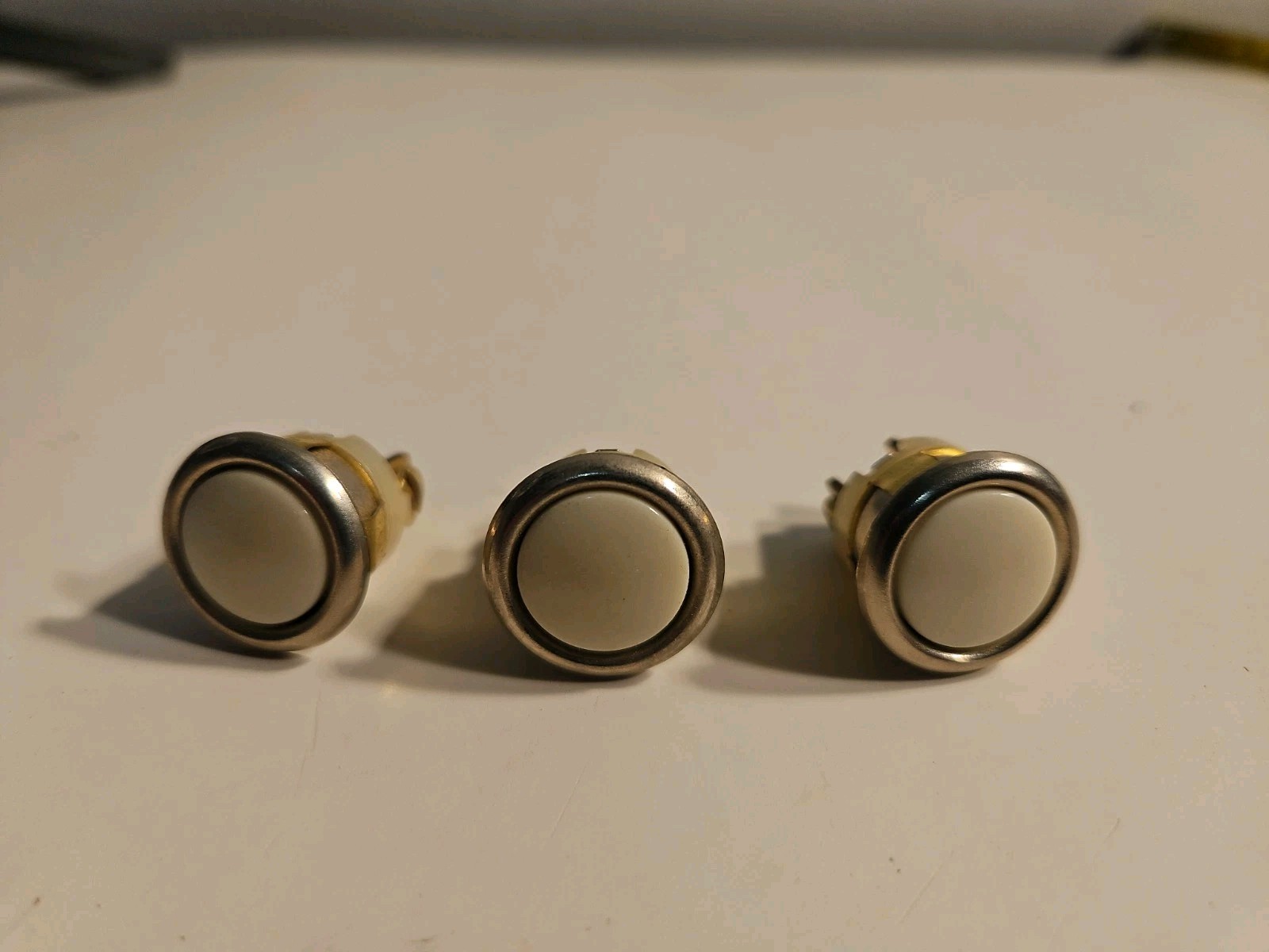 Vintage Edwards Signaling 620 Low Voltage Panel Mount Push Button Lot Of 3 NOS