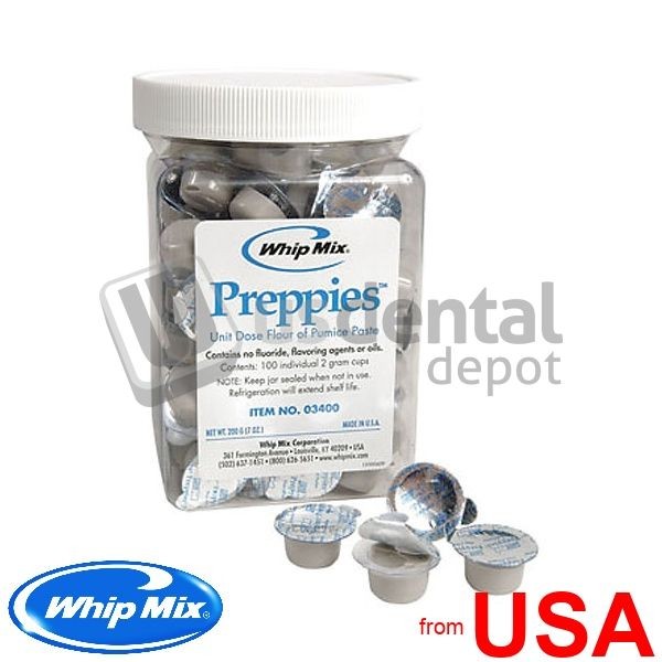 WHIP MIX Pumice Paste Preppies 100/2g Cups – #03400 ( Operatory Supplies) 119748