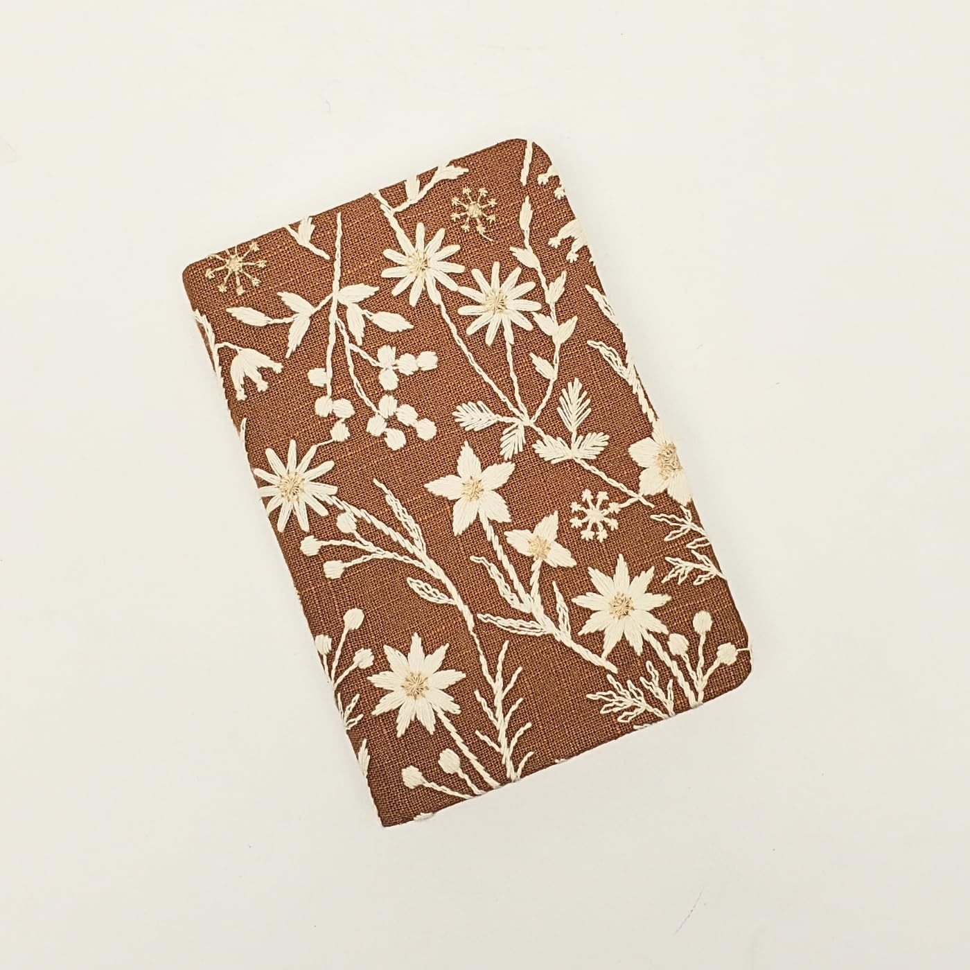Embroidered Fabric Hardcover Journal with 192 Lined Pages, 3.75″ x 5.625″, Sw…