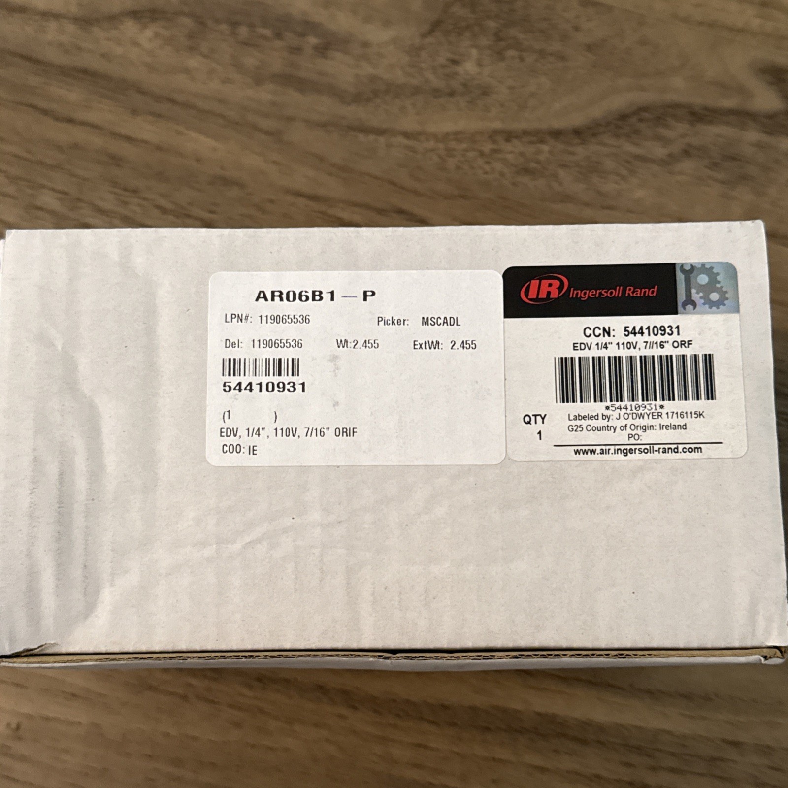 New Ingersoll Rand EDV200 54410931 Electronic Auto Drain Valve 1/4″ 1/2″ 110V