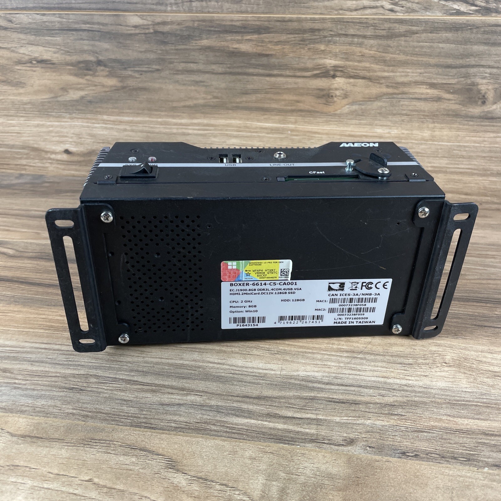 Aaeon Boxer-6616 Fanless Embedded Box PC HDD:128GB Windows 10 Pro