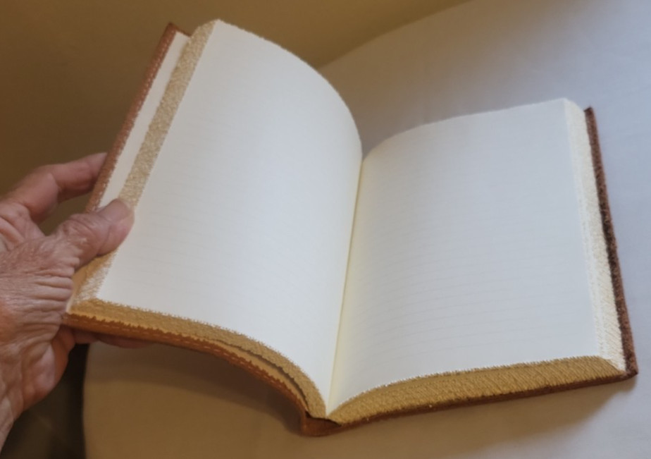 Italian Brown Leather Journal Lined Pages Barnes & Noble 7 x 9 inch New