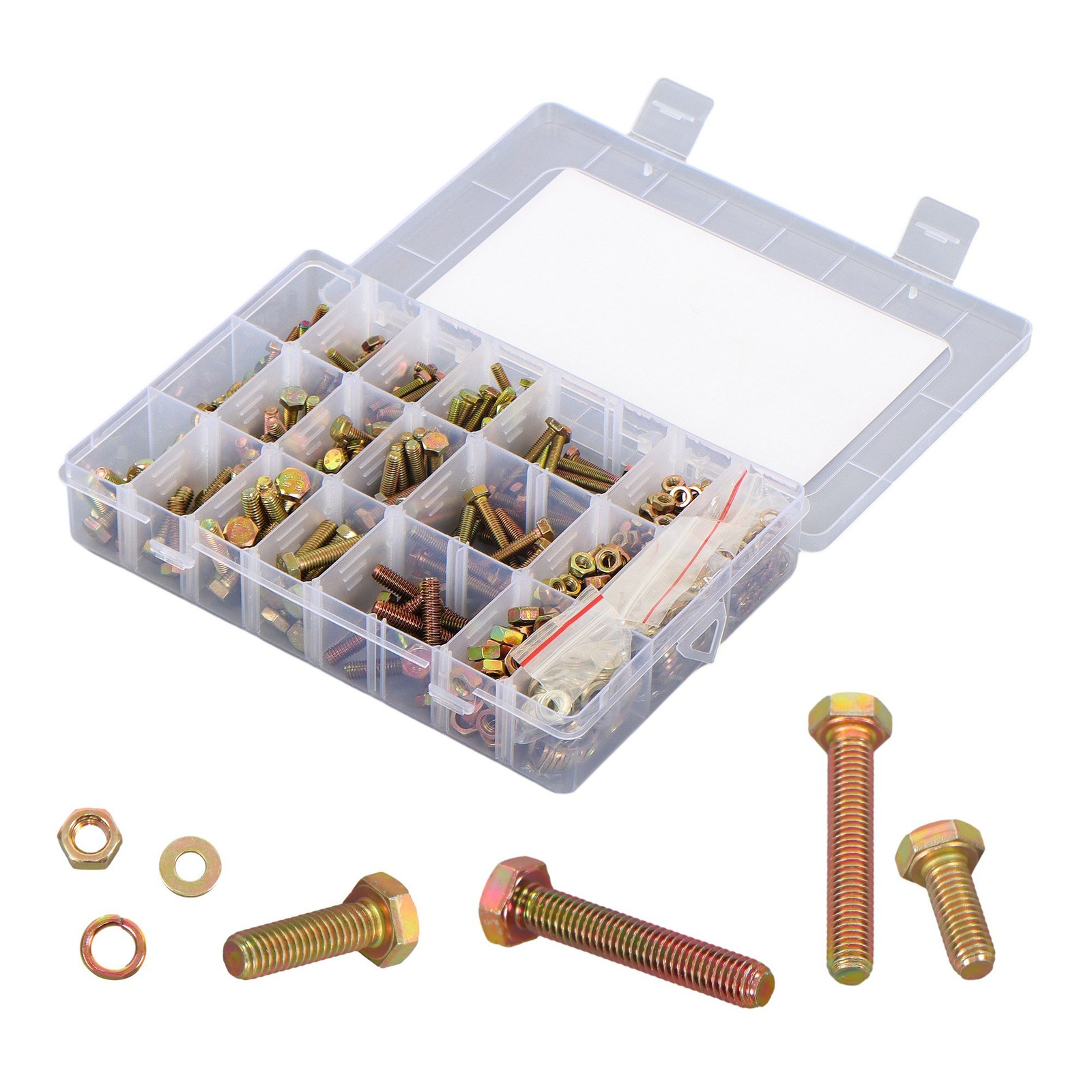 720PCS M4 M5 M6 BOLTS AND NUTS ASSORTMENT KIT GRADE 8.8 ALLOY STEEL HEX 15 SIZES