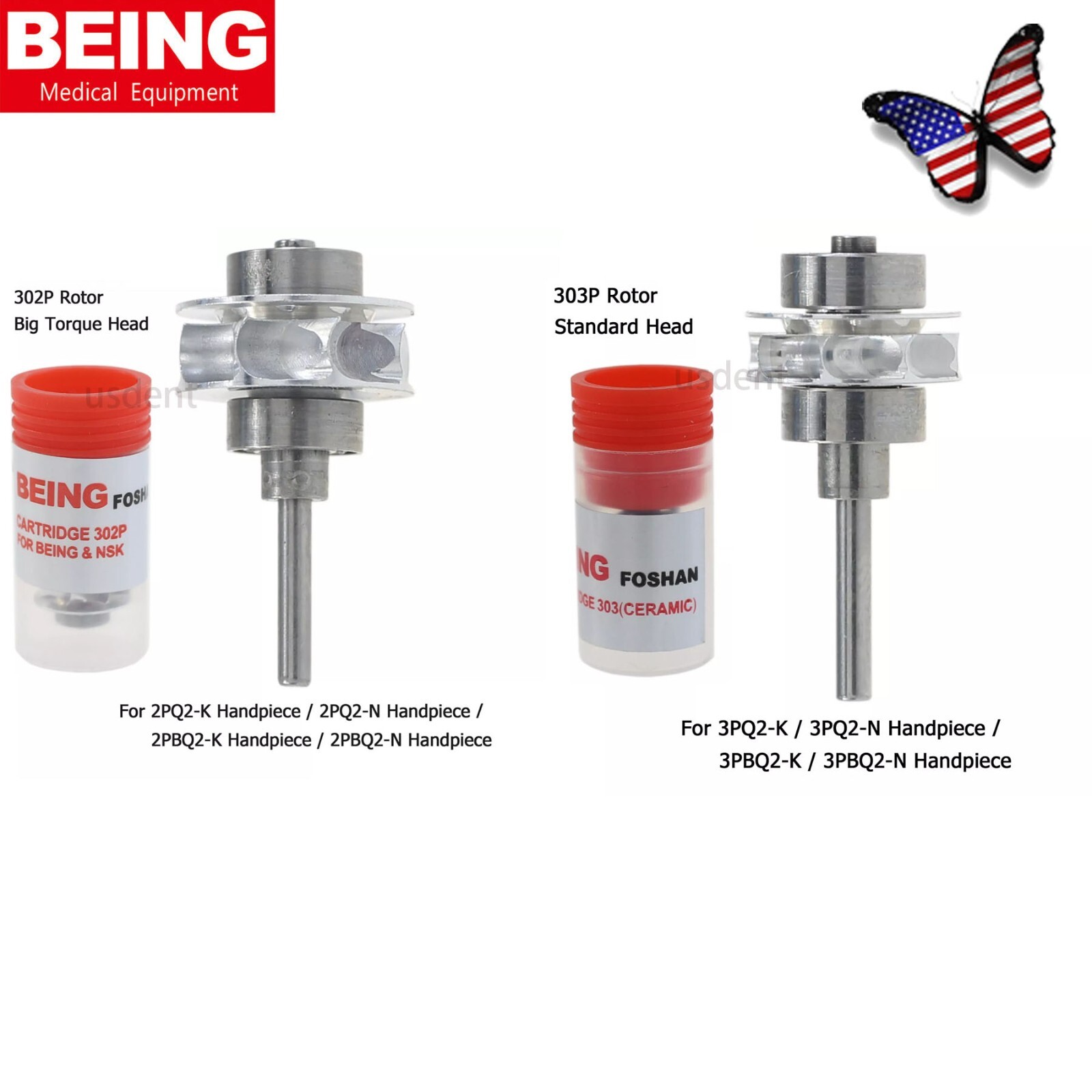 BEING Dental Turbine Rotor Cartridge High Speed Handpiece For 302PQ 303PBQ K N