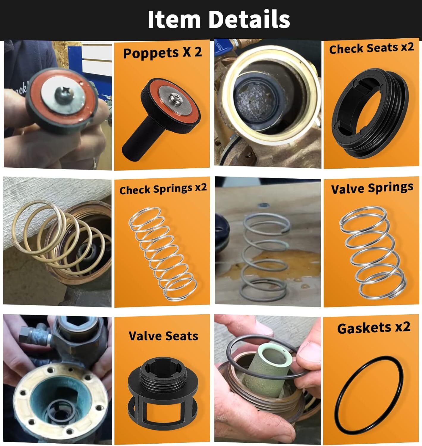 Inter Repair Kit For 3/4″-1″ Zurn Wilkins 975XL 975XL2 Backflow Preventer Parts
