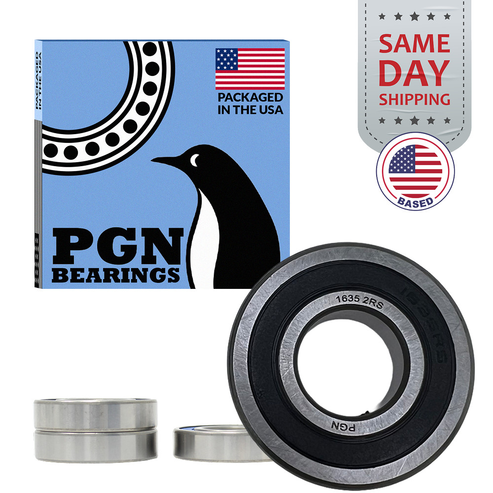 PGN (4 Pack) 1635-2RS Bearing – Lubricated Chrome Steel Sealed Ball Bearing