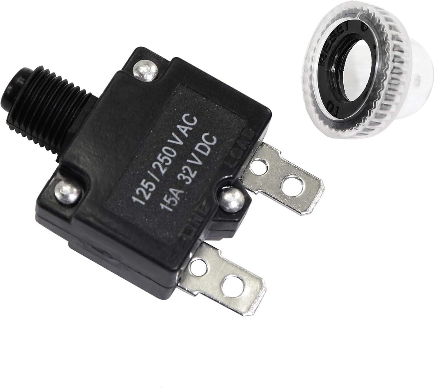 5PCS 15Amp Circuit Breakers Waterproof Reset Panel Mount Automotive Marine AC DC