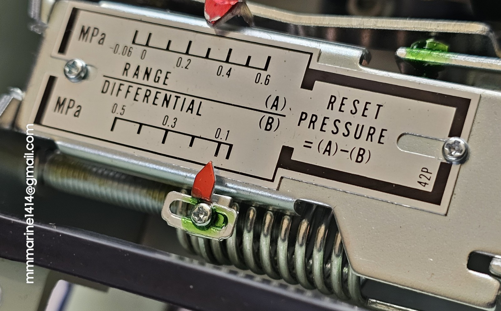 SAGINOMIYA SPS-H206W, PRESSURE SWITCH, -0.06~0.6MPa, MP: 1.5MPa, JAPAN