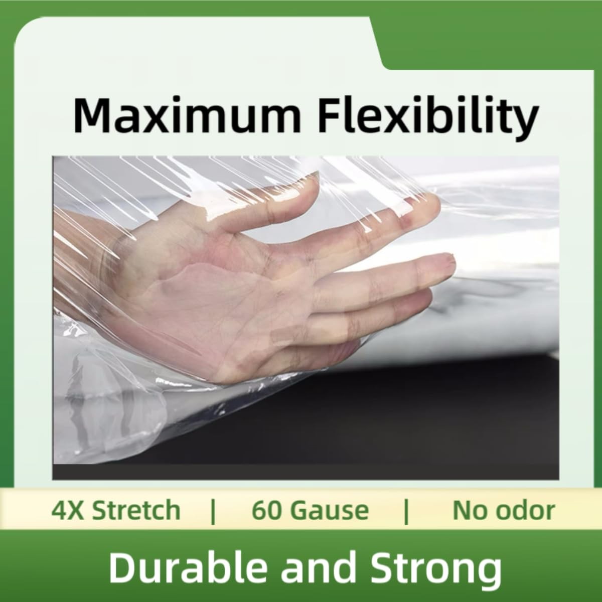 Stretch Wrap Film Heavy Duty 11.8 inch Wide 500ft Shrink Wrap Roll Self Adher…