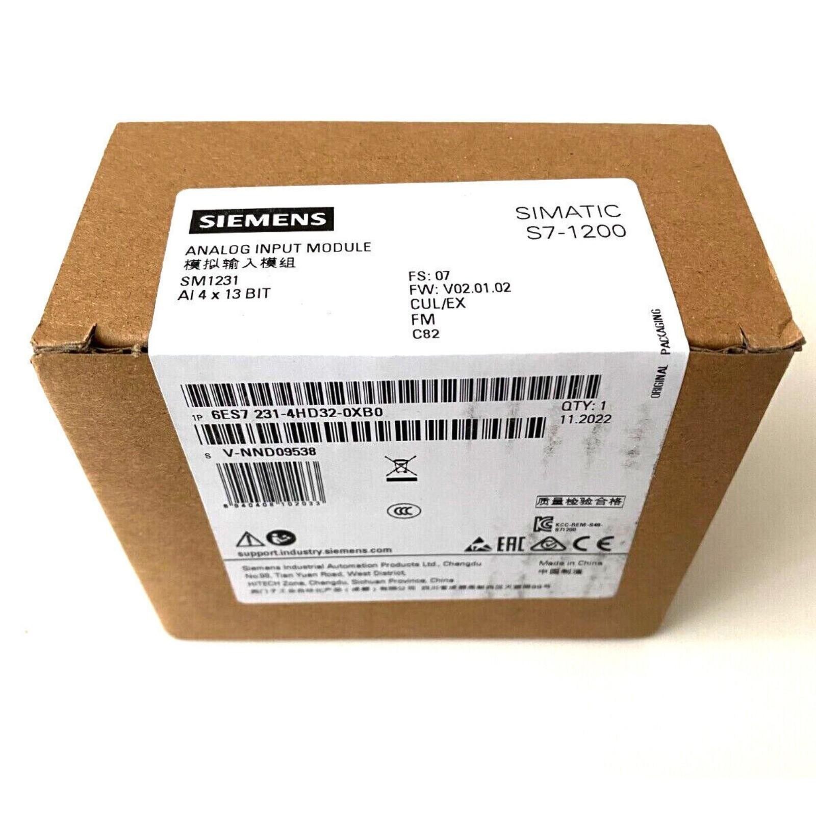 New Siemens 6ES7 231-4HD32-0XB0 6ES7231-4HD32-0XB0 S7-1200 Analog input SM 1231