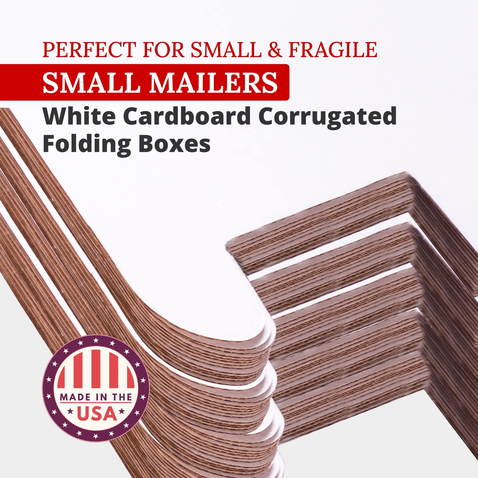 Partners Brand 8x4x2 Corrugated Cardboard Boxes, 8L x 4W x 2H, Pack of 50 | Ship