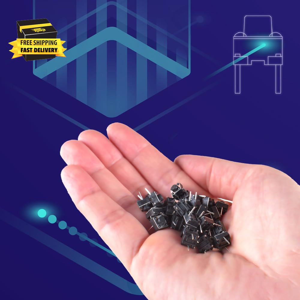 100 Pcs Tact Push Button Switch 2 Pin 6X6X5 Mm Micro Momentary Tactile Switch ⭐️