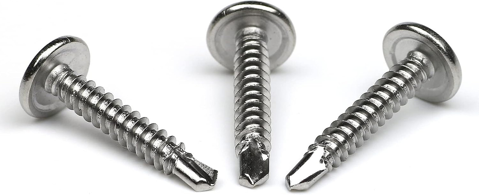 100 Pack 410 Stainless Steel Wafer Head Phillips Self Drilling Screws Sheet Meta