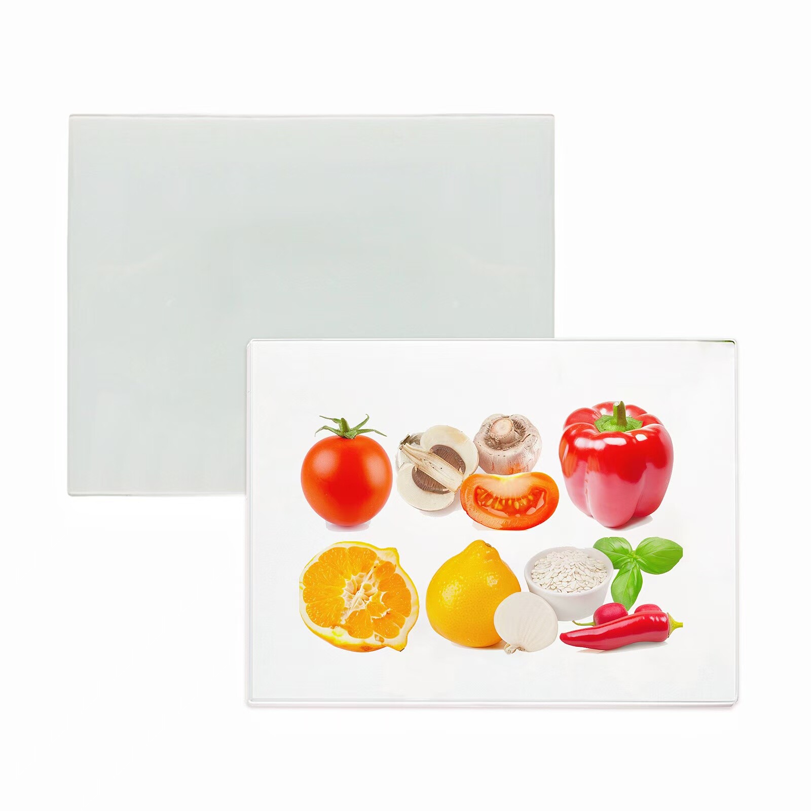 12pcs 15.4x11in White Rectangle Tempered Glass Cutting Board Sublimation Blanks