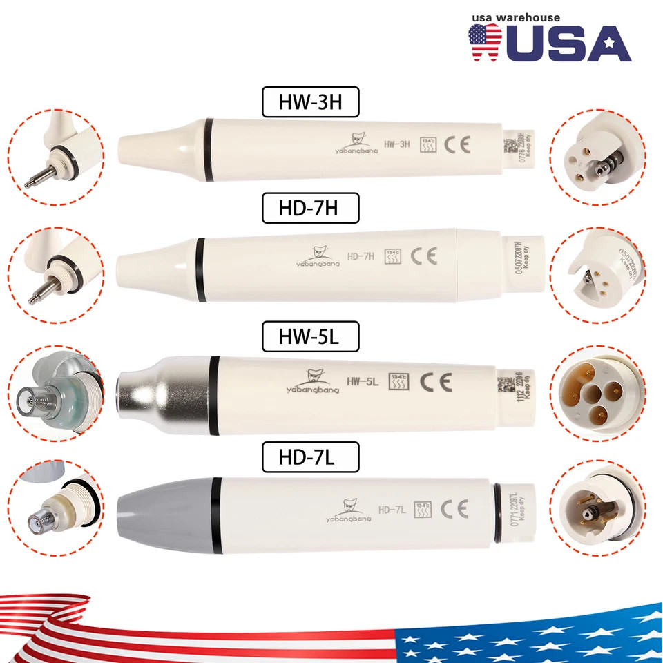 FDA Portable Dental Ultrasonic Piezo Scaler + Handpiece 5*Tips fit Cavitron/EMS