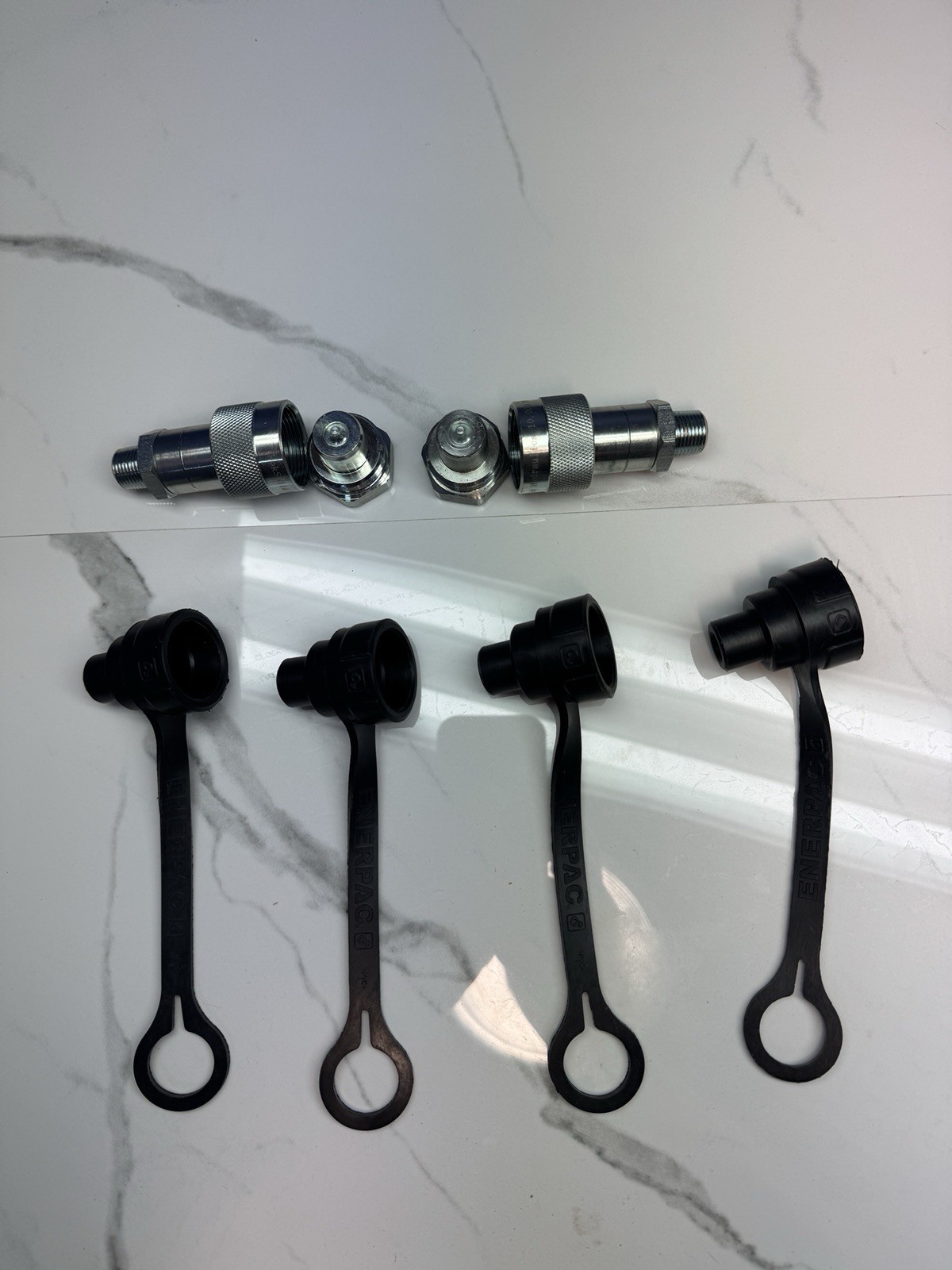 2 Sets of 3/8″ 10,000 PSI High Pressure Hydraulic Quick Couplers Enerpac C-604