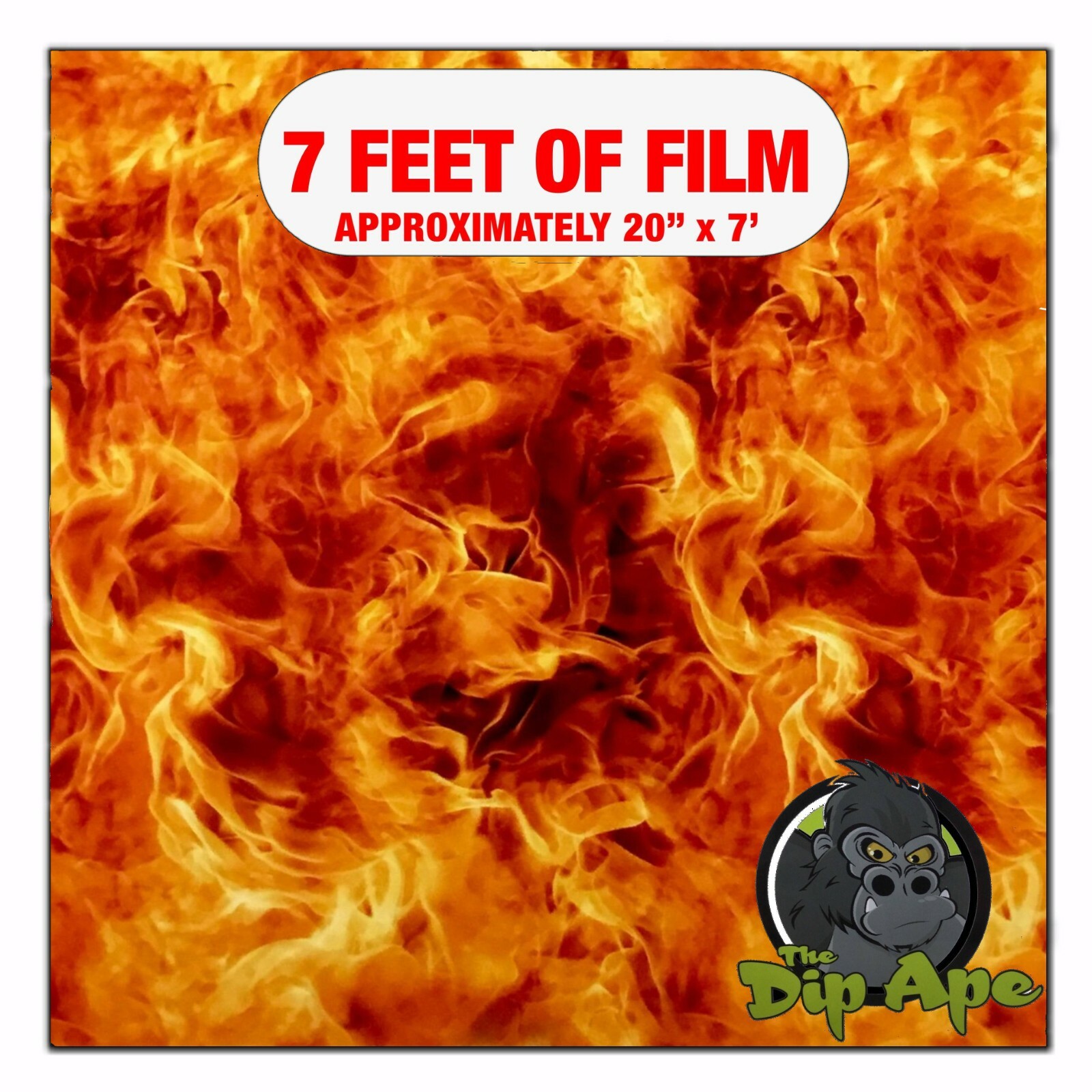 Hydrographic film Backdraft Flames Fire hydro dipping 7′ x 20″ hydro dip