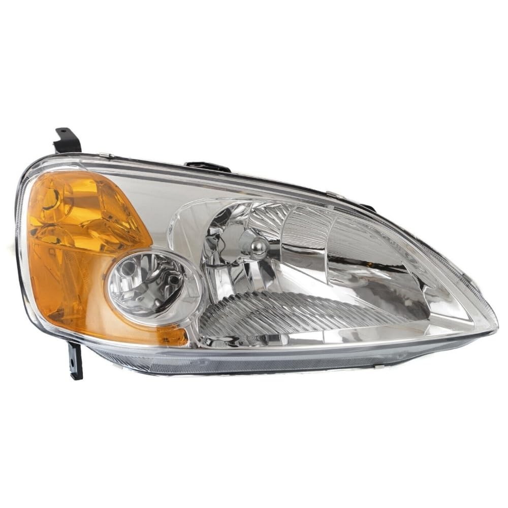 Right Passenger Side Headlight Clear Lens for Honda Civic 2001-2003, 1 Pc