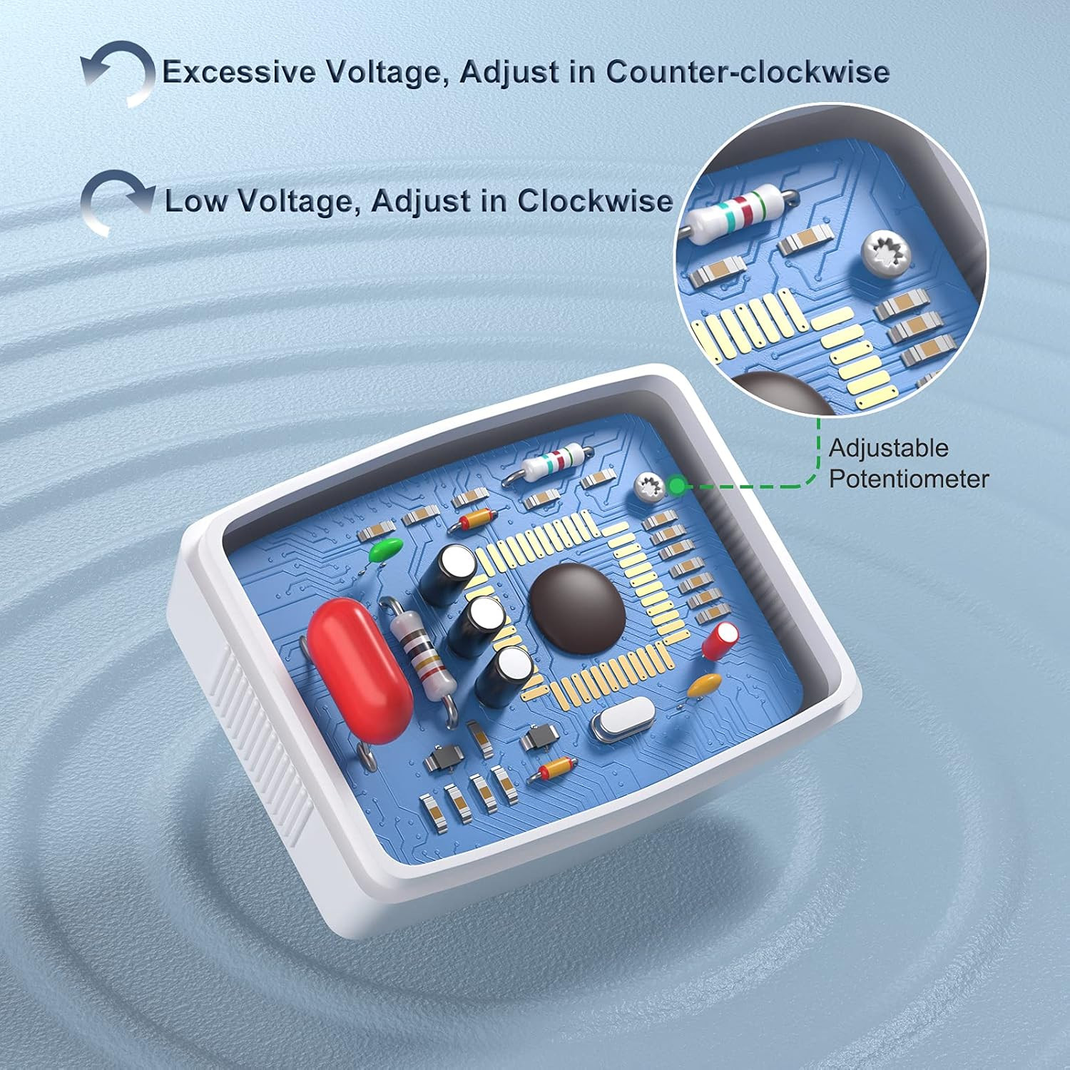 Eversame Flat US Plug AC 80-300V LCD Digital Voltmeter Voltage Measuring Monitor