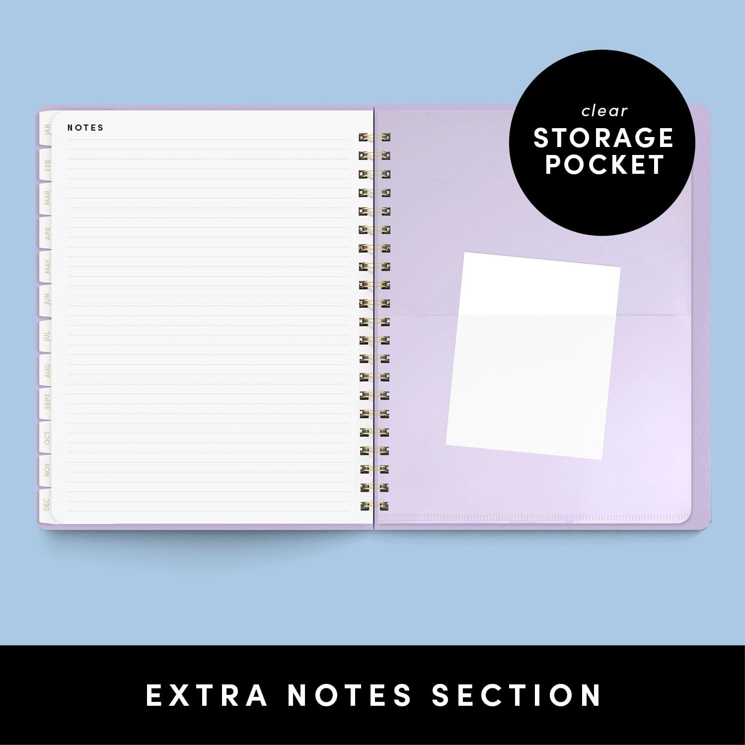 PAPERAGE 2026 Weekly & Monthly Planner, 12 Large Spiral 2026, Dark Green
