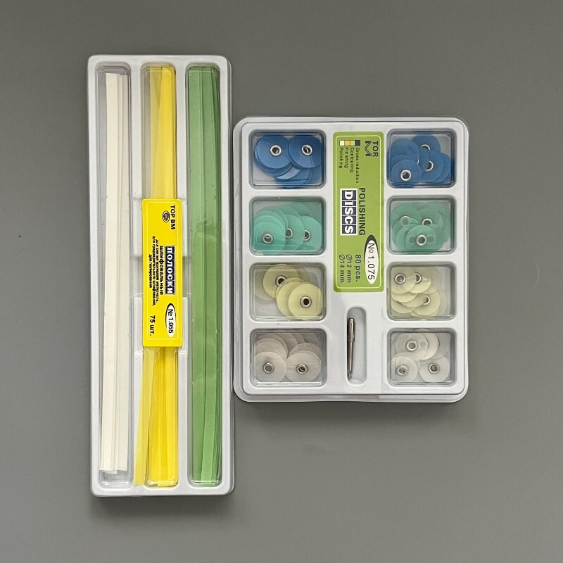 Dental Composite Resin Finishing & Polishing No.1.075 Disc + Strip + Mandrel