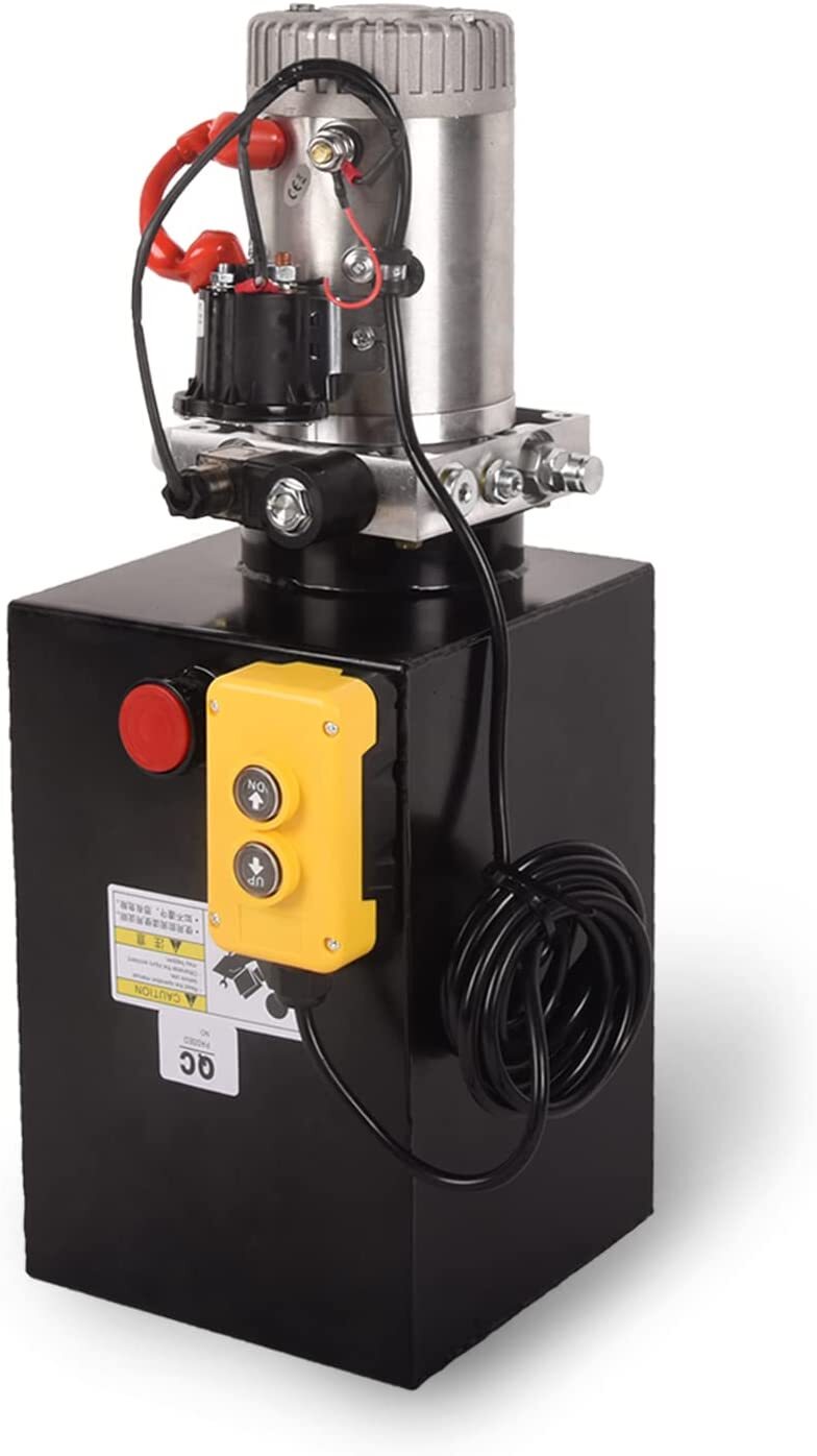 13 Quart Hydraulic Pump 3200PSI Single Acting Metal Reservoir Dump Trailer