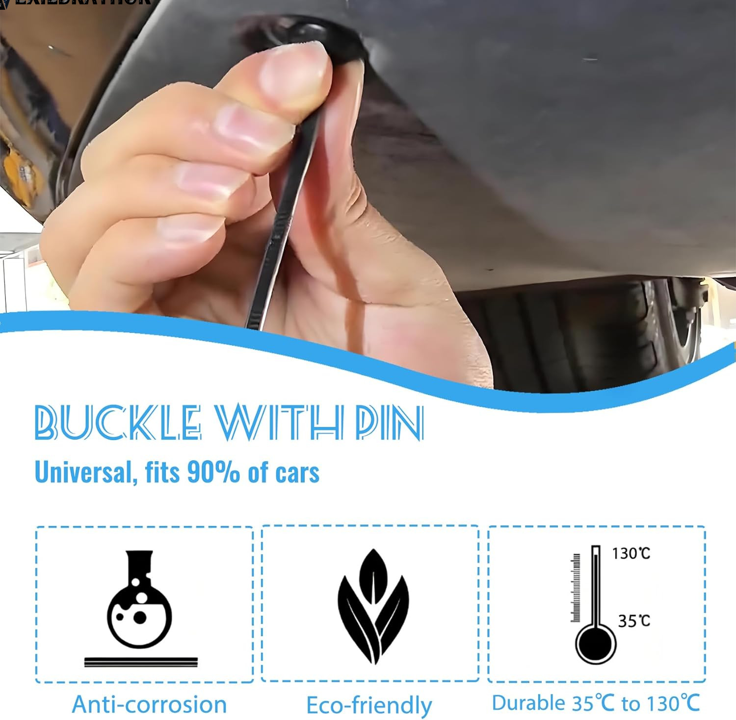 50Pcs Nylon Universal Cable Tie Buckle Plastic Zipper Clips for Cars Black Zip T