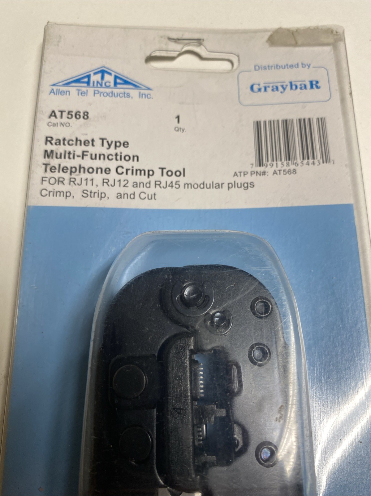 ALLEN TEL AT568 Crimping Tool RJ11 RJ12 and RJ45 Crimp Strip and Cut