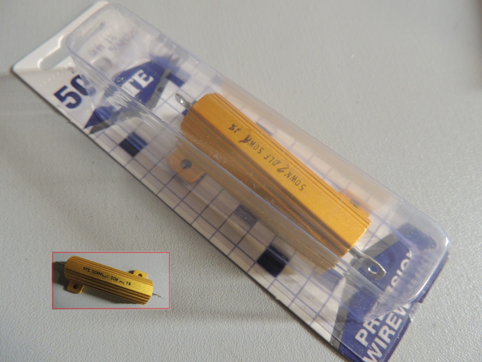 NTE 50WM320 ~ 20K Ohm 50 Watt Aluminum Housed Wirewound Power Resistor