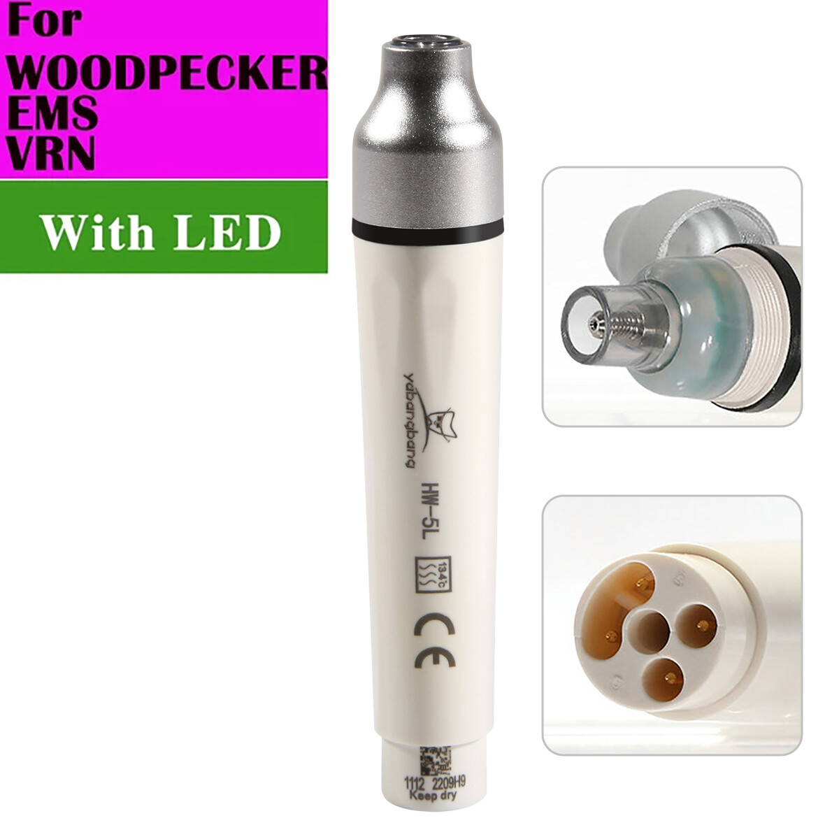 HW-6L Dental Ultrasonic Scaler Handpiece with LED Fit EMS SATELEC NSK